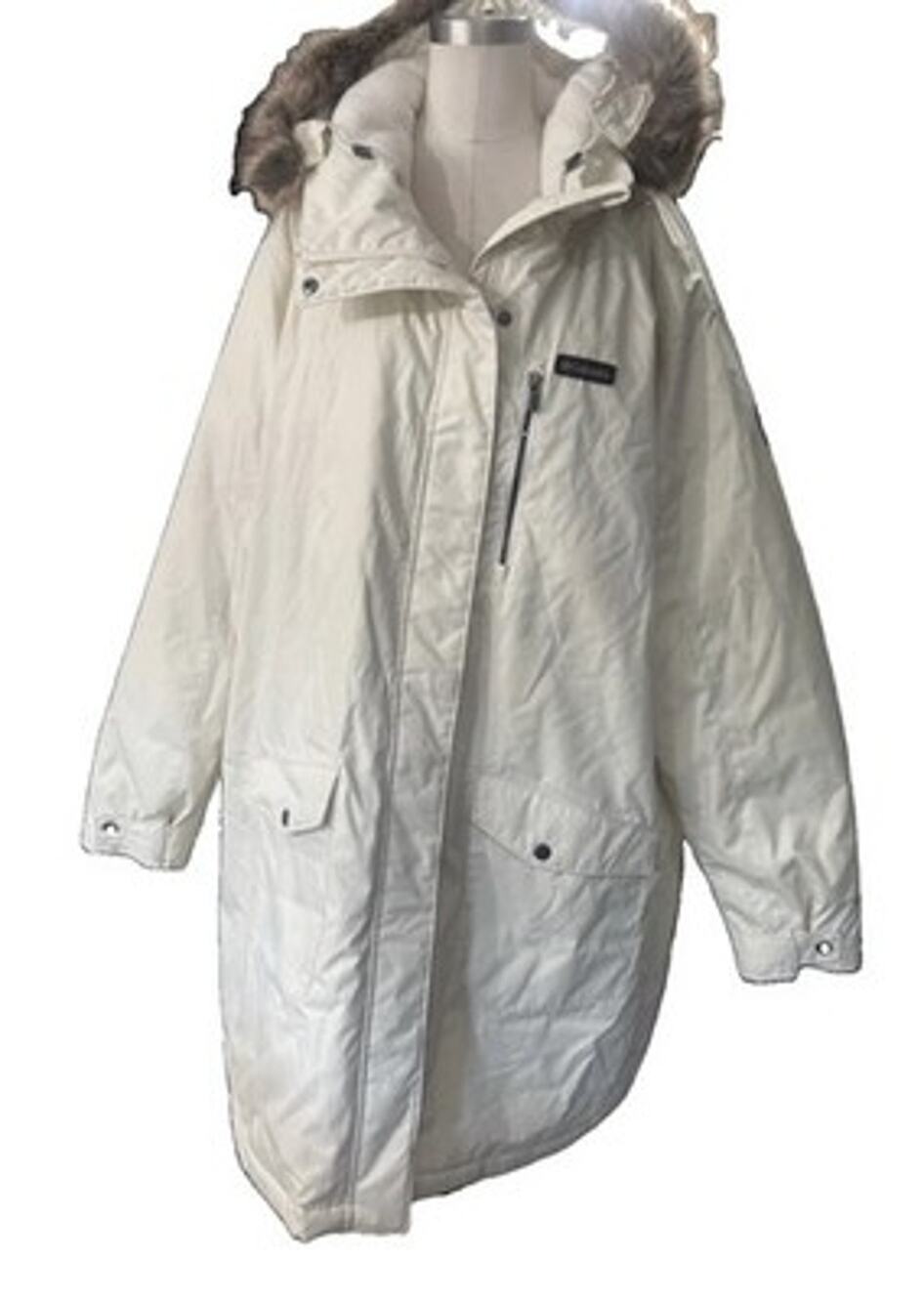 Columbia Women's Suttle Mountain Long Insulated Jacket Plus Size 3X ivory